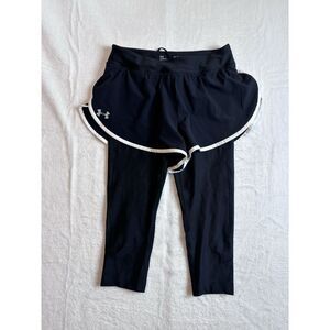 Under Armour Compression Black Short Leggings Medium Work Out Pants‎ *